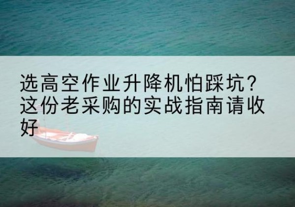 资阳高空作业升降机厂家推荐-选高空作业升降机怕踩坑？这份老采购的实战指南请收好
